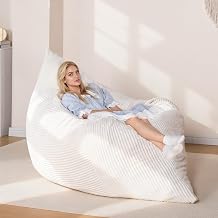 4 in 1 Giant Bean Bag Chair for Adults & Kids, 75 Beanbag Couch with High-Density Memory Foam Filling, Multifunctional Floor Sofa Lounger Suitable for Living Room Bedroom Apartment Beige