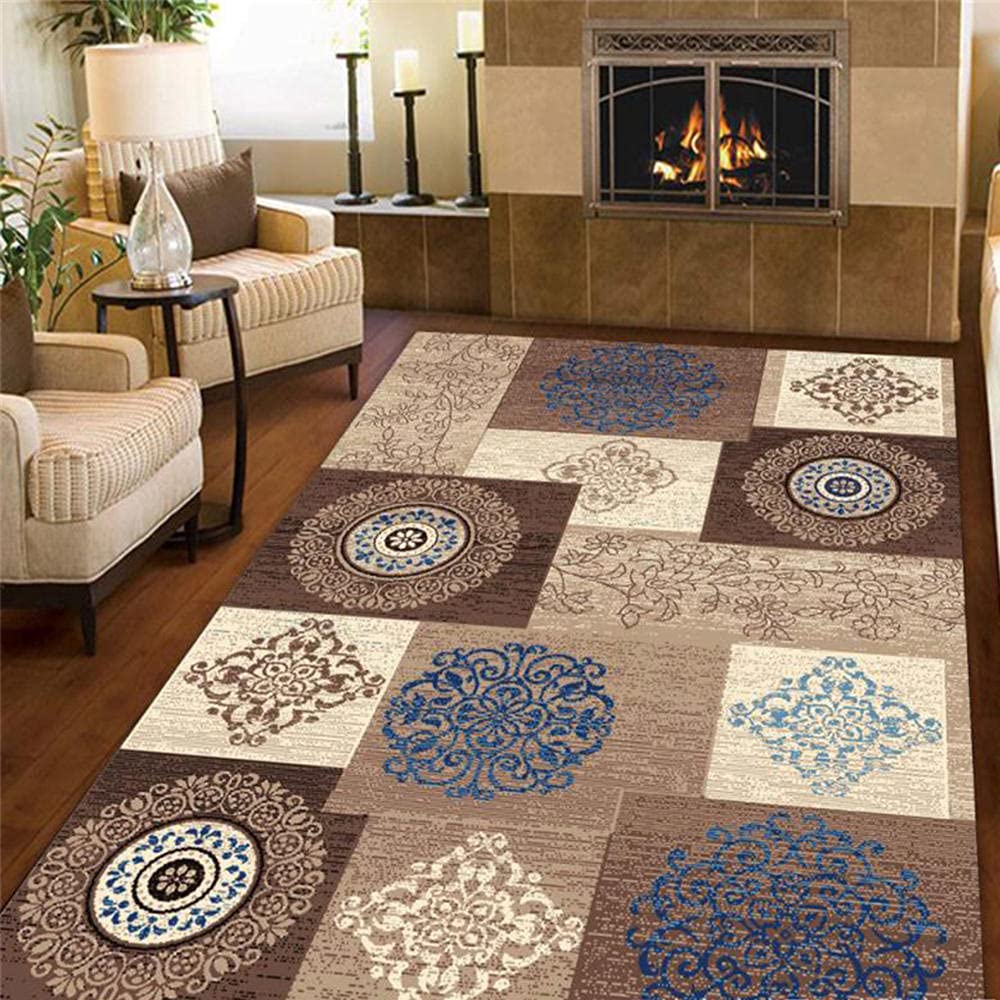 Tapis chambre enfant 140x200cm géométrique lavable facile à vivre