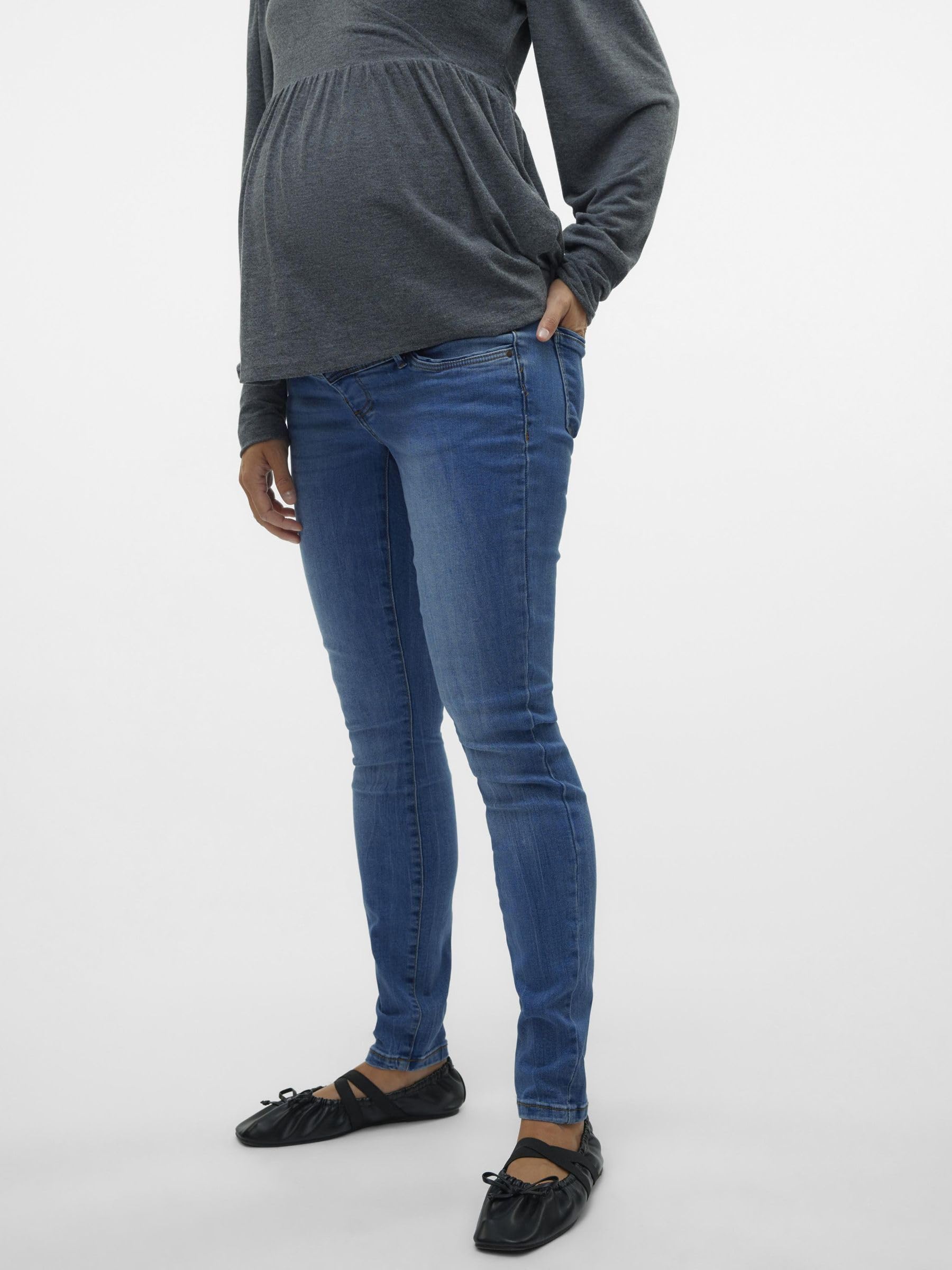 MAMALICIOUS Damen Jeanshose Mlmila Slim Medium Blue Jeans A. Noos