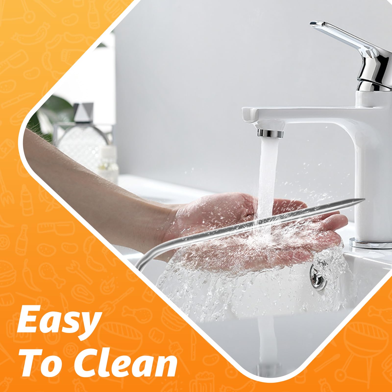 HSHGZSR 2 Pcs Plug Temperature Probe with 2 Probe Clips Replacement Meat Probe Meat Temperature Probe Stainless Steel Smoker Thermometer Probe Precise High Temperature Meat Probe for BBQ Grilling