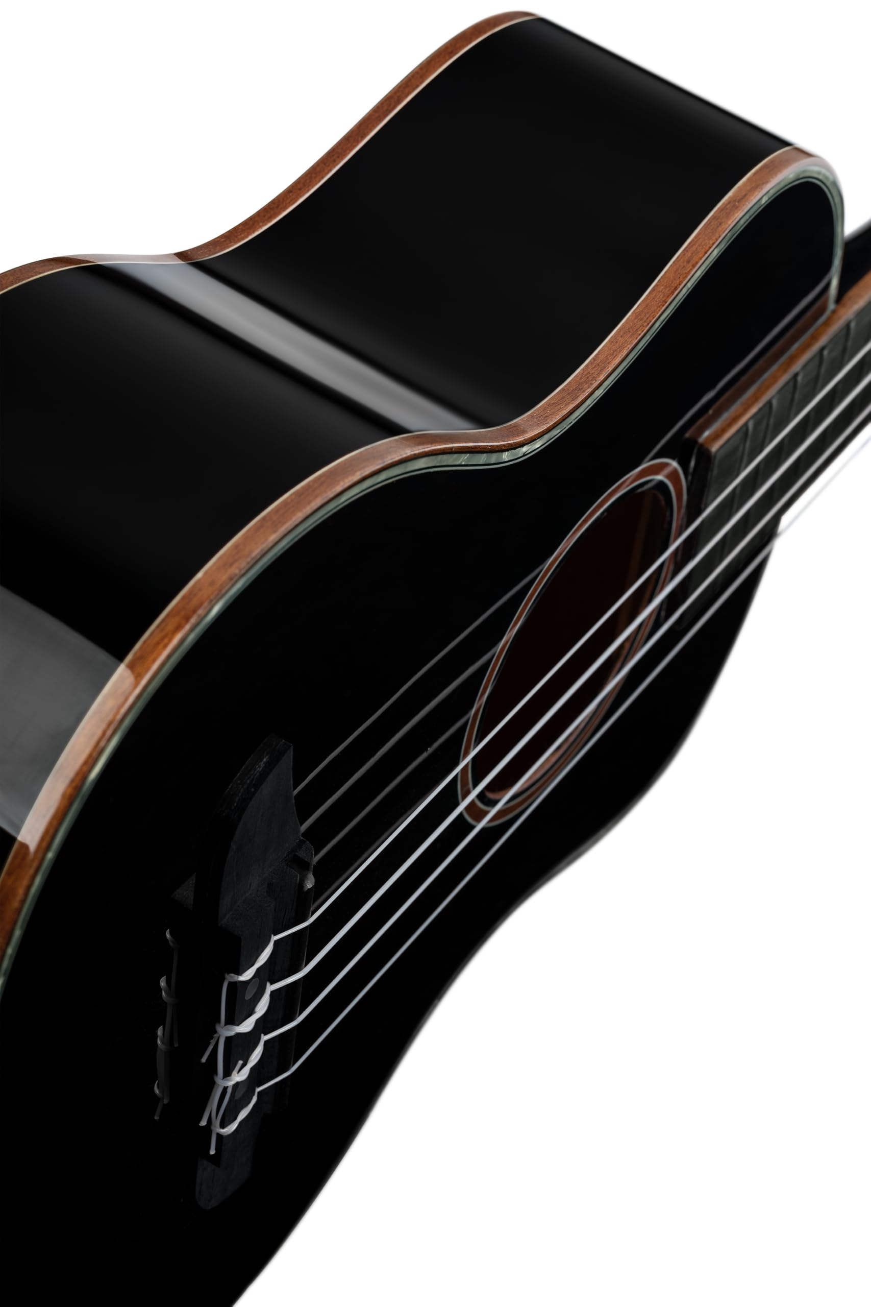 Ortega Guitars Ukelele Tenor negro - Serie Onyx - incluye Gig Bag Deluxe - abeto/caoba (RUOX-TE)