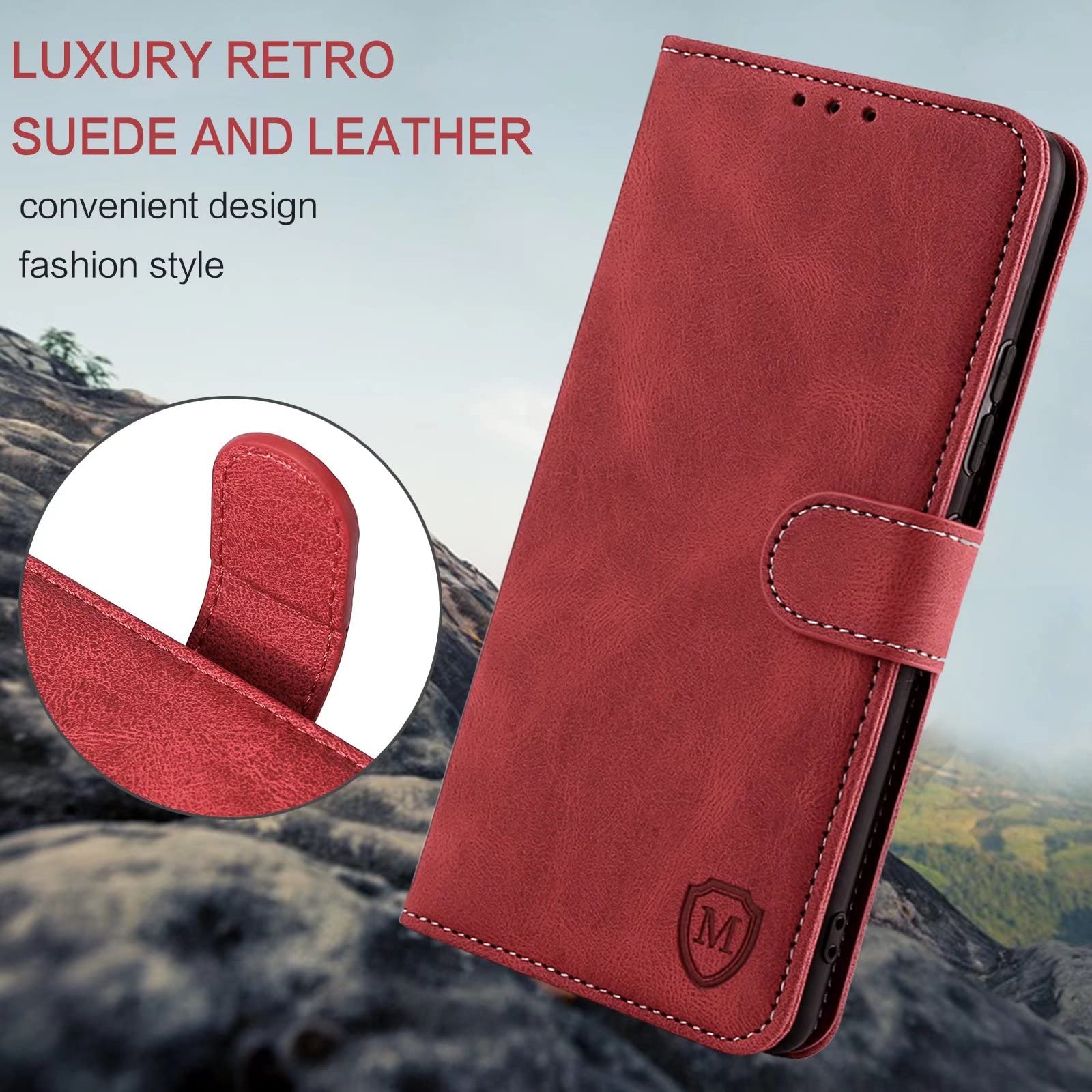 BORYA Pelle Cover per Motorola Edge 40 Pro, Premium PU Blocco