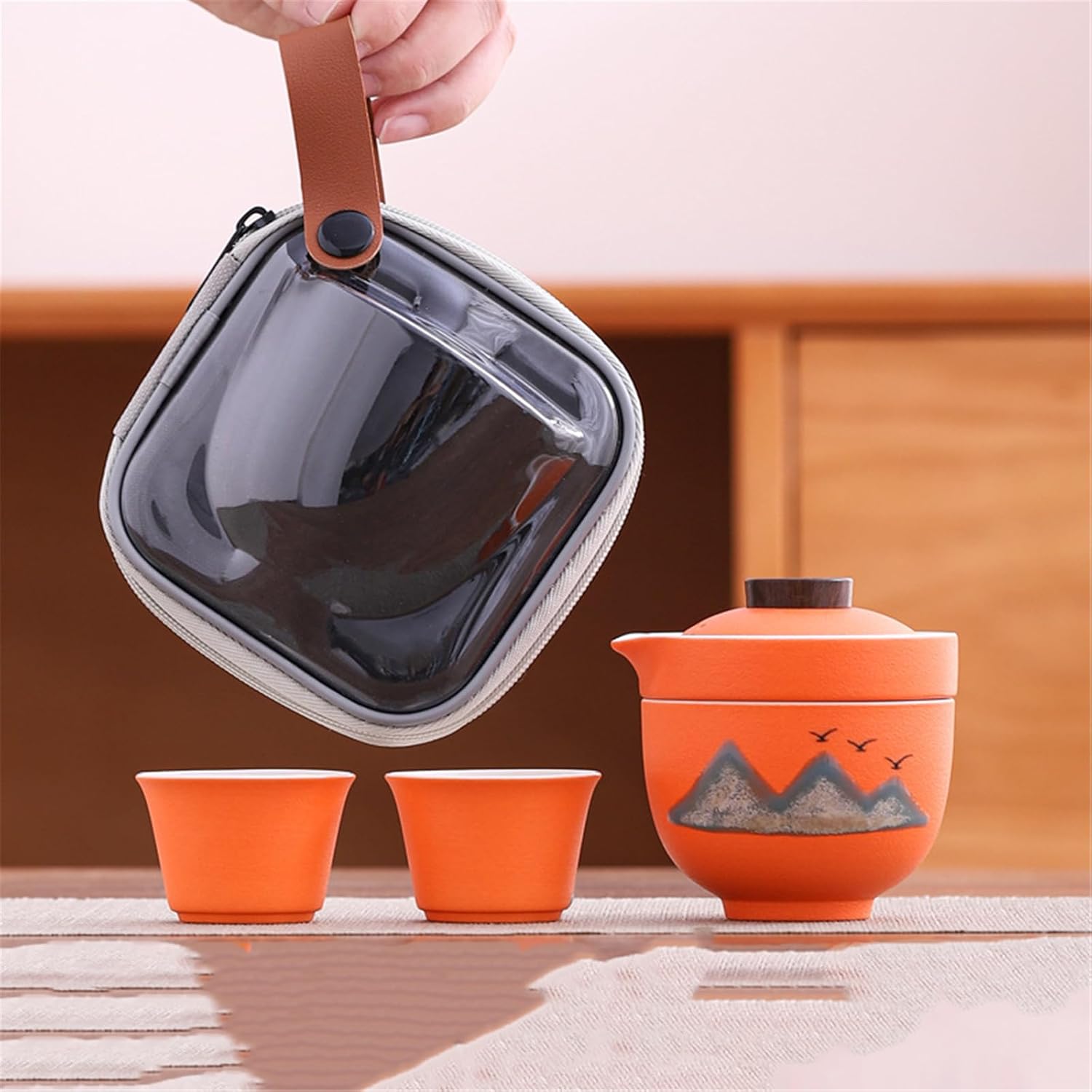 Purple Clay Tea Set - Small 1 Pot and 4 Cup Brewing Kit for Beginners-set5