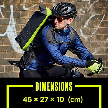 Altura Waterproof Cycling Rucksack - 30L Dry Bag Backpack with Roll-Top Closure, Durable Cycling Backpack for Commuting and Travel, Reflective Details, Laptop Storage, Bike Accessories, Yellow