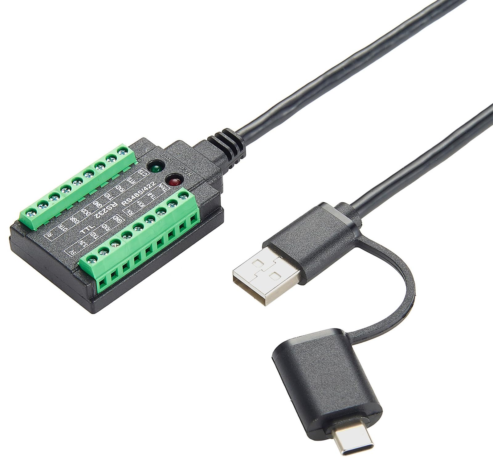 EXSYS EX-1303 USB 2.0 a 1 x Serie RS-232/422/485 y Cable TTL con Bloque de terminales de 18 Pines