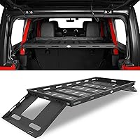 Hooke Road Rear Trunk Cargo Rack for 2007-2026 Jeep Wrangler JK JL 4-Door Hardtops - 300lb Steel Basket for Camping Gear