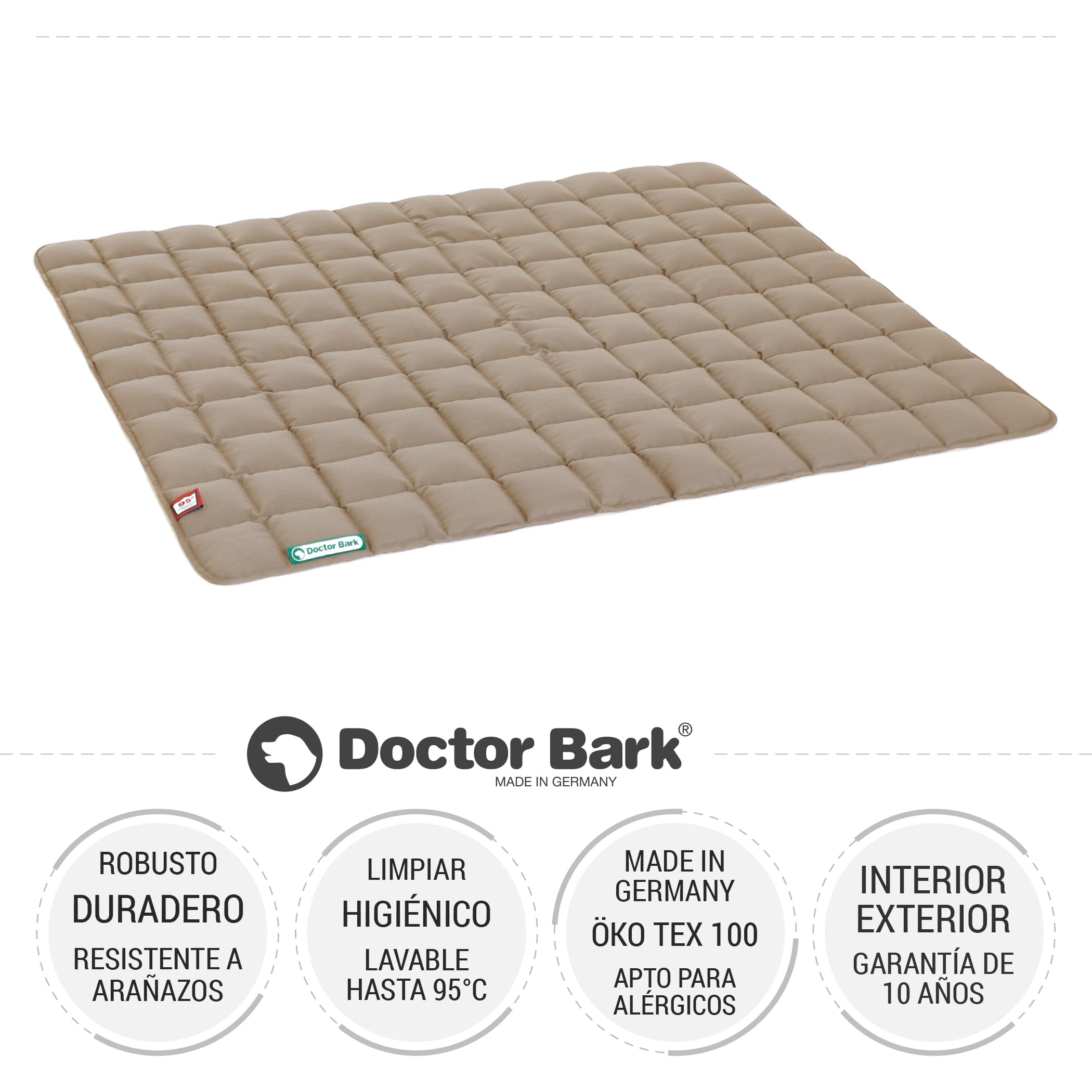 Doctor Bark Manta para Perros, Suave, Perros Grandes, Resistente, para Interior y Exterior, Lavable hasta 95 °C (Talla XL, marrón Dorado)