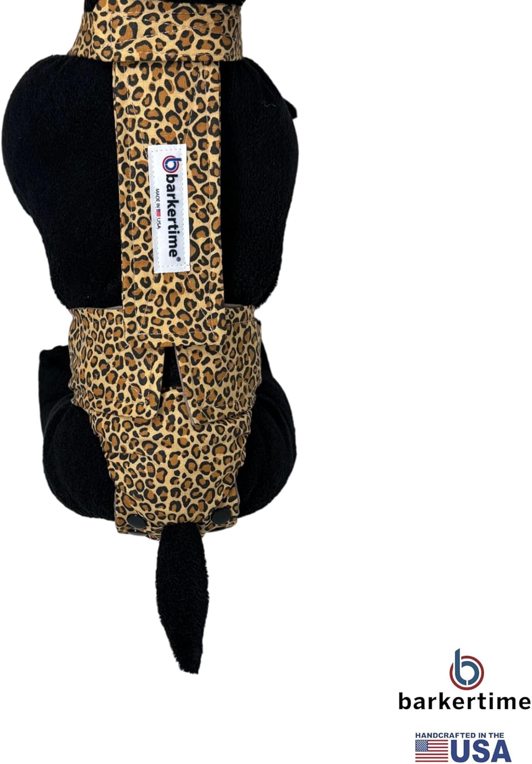 Leopard Dog Diaper Snappy Overall, XL - Belly Band Alternative - Made in USA