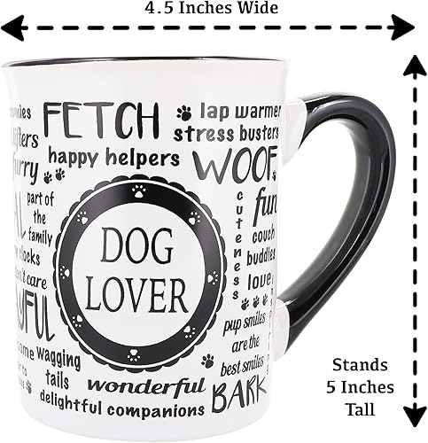 Miniatura 4 de Cottage Creek Taza de café de cerámica para amantes de los perros, taza de 16 onzas para perros, regalos para mamá de perro, taza linda para perro