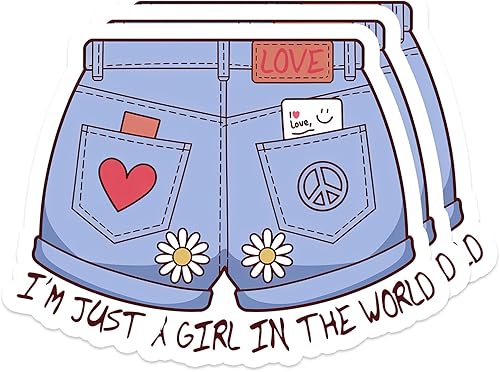 3 calcomanías de vinilo feminista retro de los años 90 impermeables para laptop, botella de agua, cuaderno, bonito regalo estético para mujeres y