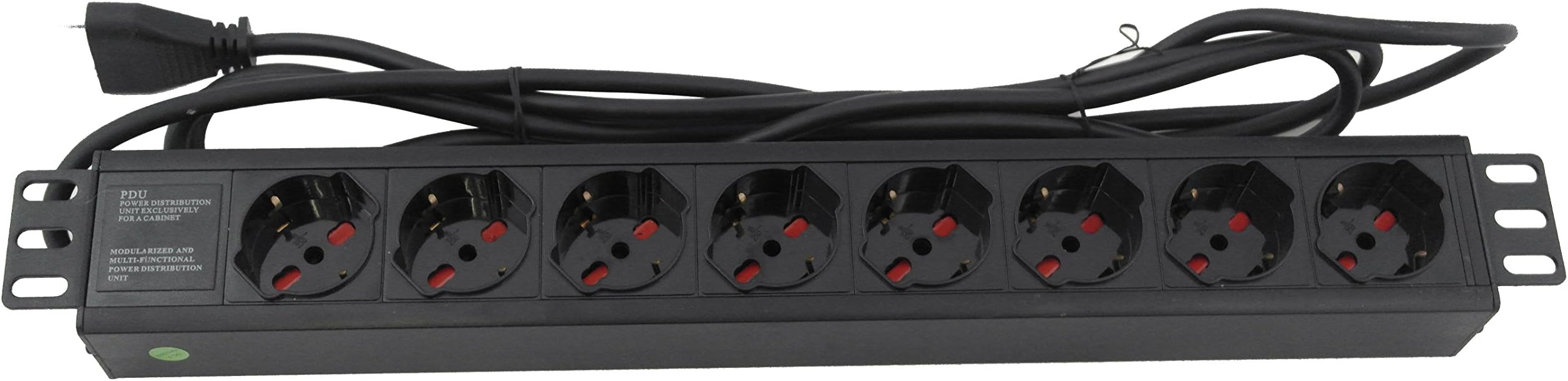 Italian Power Strip Aluminum Alloy Shell Rack-Mount Server PDU Power Distribution Unit (Italy - 8 Outlet / 16 AMP)