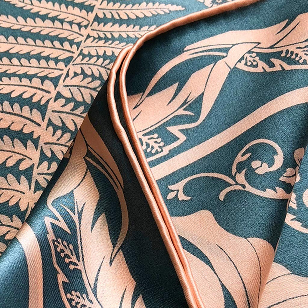 Design Seidenschal Seewasser Grün Batikeffekt Maulbeerseide Geschenk Selbstgemachter Seidenschal lang