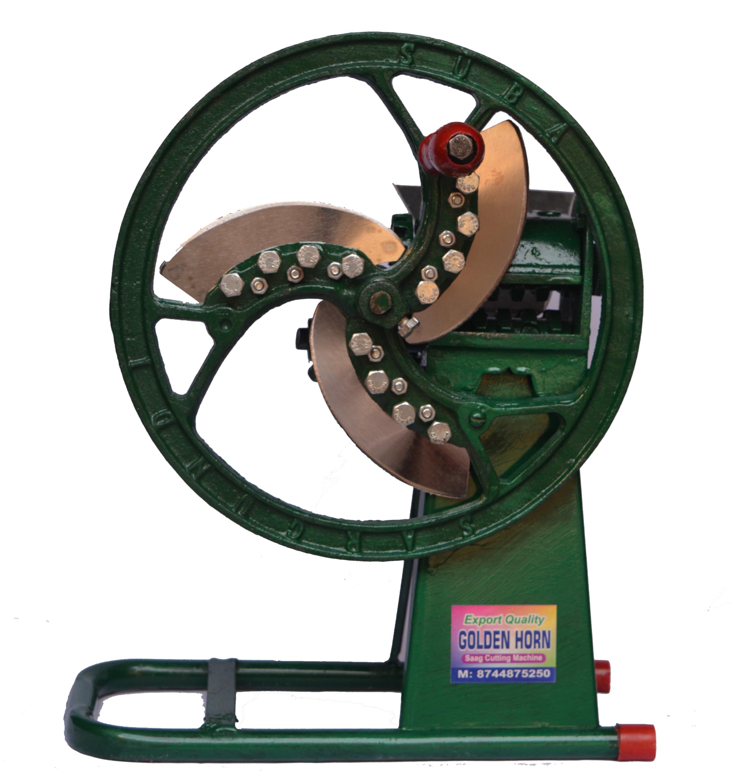 Saag Cutting Machine,Bhaji Cutter, Golden Horn Multipurpose Iron Saag Cutting Machine,Vegetable Cutter for Home Kitchen-4 kg (Green)-image-5