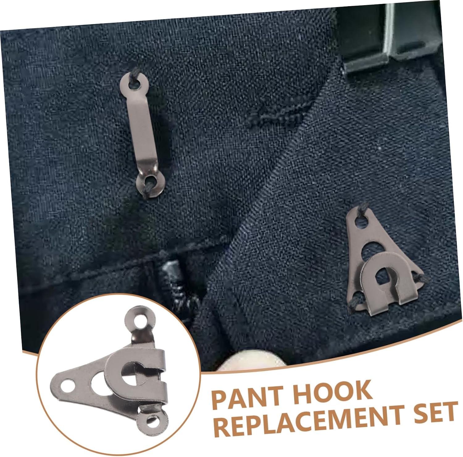 TEHAUX 10sets Sewing Hooks and Eye Clasp for Pants of Vintage Metal Clothing Hooks and Bar Quick Clothing Fixer Garments Accessories