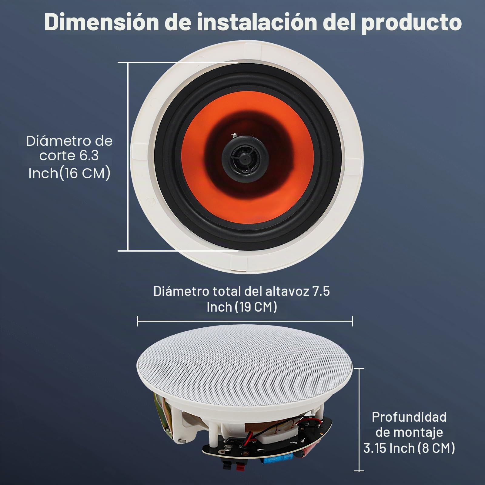 STUDIOFINIX Altavoz Bluetooth de 6,5 pulgadas y 600 W, sistema adaptado al hogar, ideal para cocina, cine en casa, dormitorio, oficina, terraza cubierta (4 altavoces)