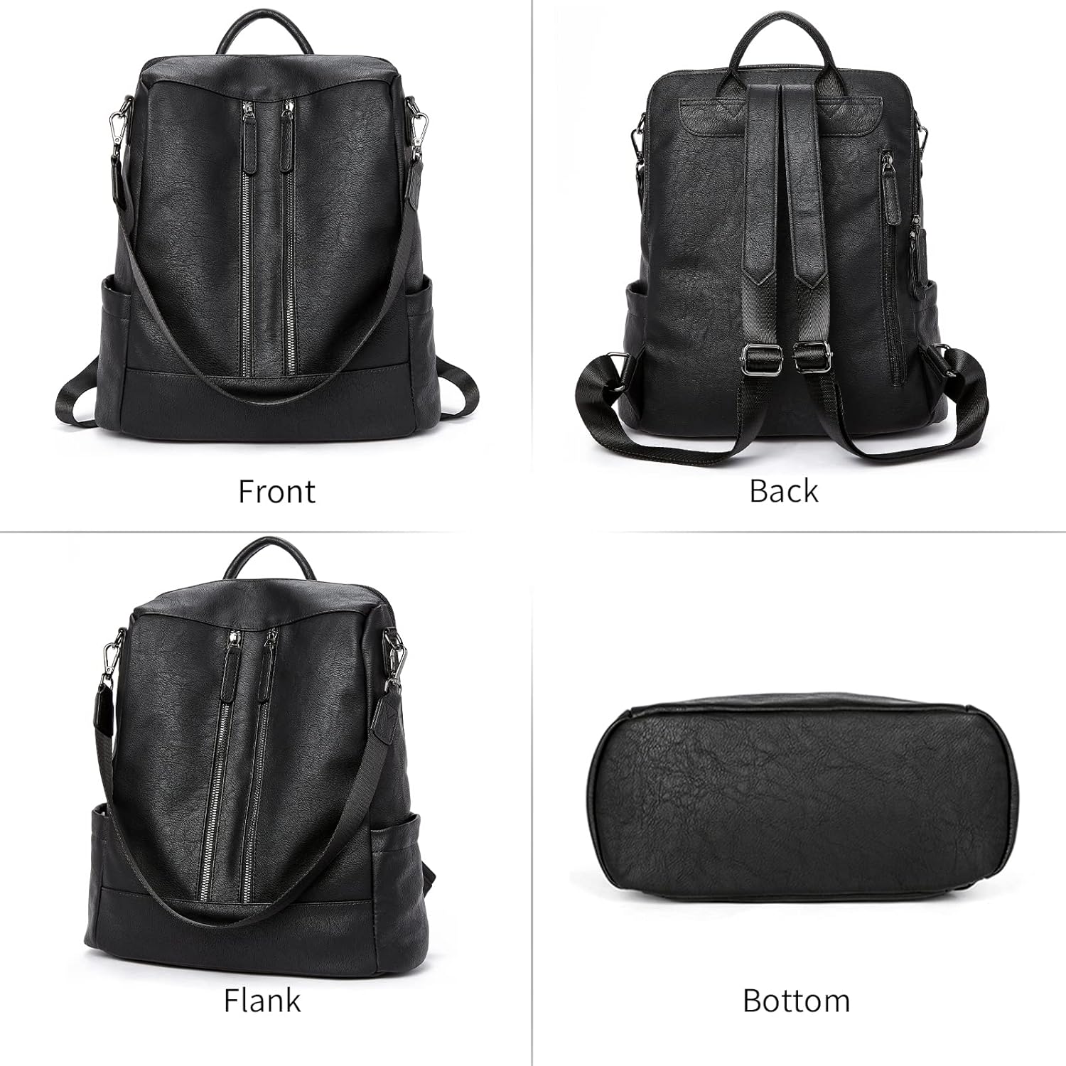 BROMEN Backpack Purse Leathe Backpack for Women Anti-theft Bookbag Purse Fashion Shoulder Handbag Backpack Women