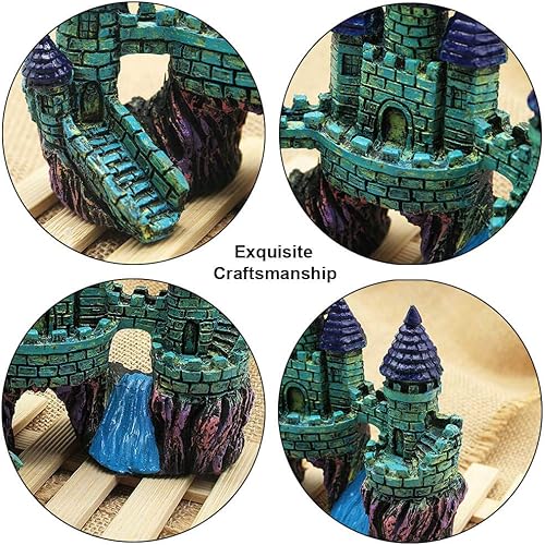Miniatura 3 de Decoraciones de acuario Castillo - Adorno de acuario Super Castle de 6.3 pulgadas Avoice
