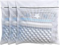 Vista 12 de 4 bolsas de malla de panal para ropa delicada con cremallera, bolsas de lavado de ropa para ropa interior, lencería, brasier, blusa, medias