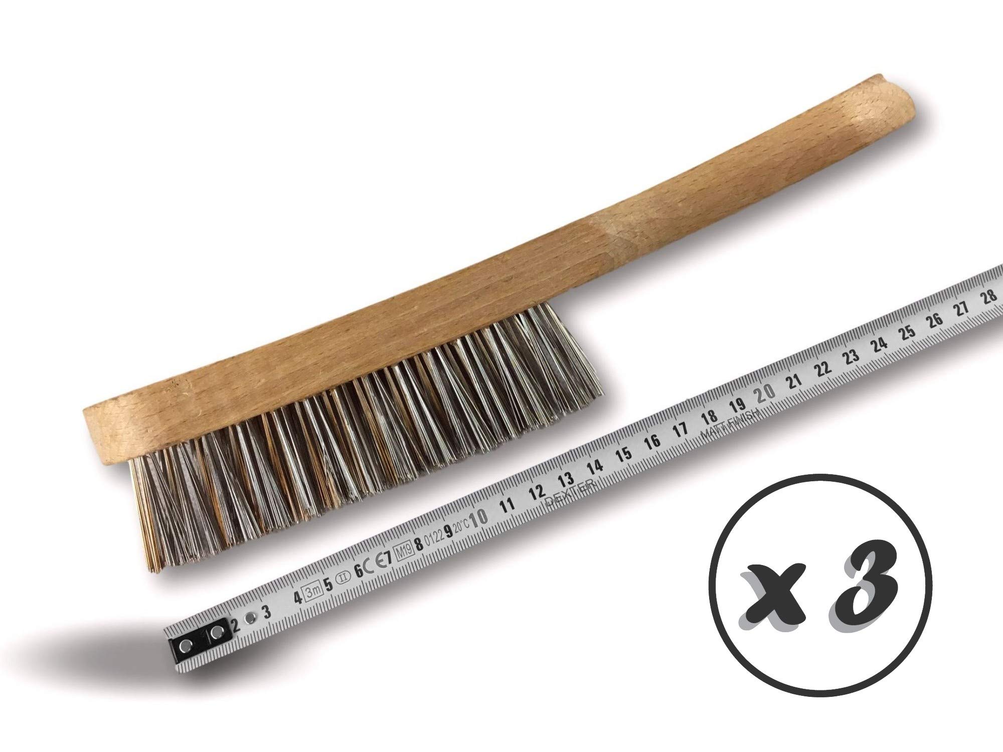 Metalowa szczotka do spawania kątowego | Zestaw 3 | Wypełniacz drutu ze stali nierdzewnej 40 mm | Profesjonalna wersja | Szczotkowanie usuwanie rdzy | Kibros 32SDI3bx3