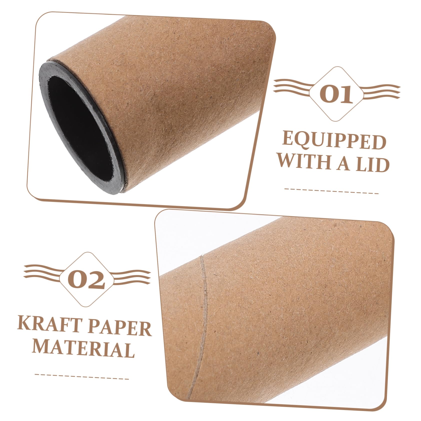 10Stücke Posterröhren aus Kraftpapier Robuste Versandrollen für Dokumente und Poster Transport Lagerung