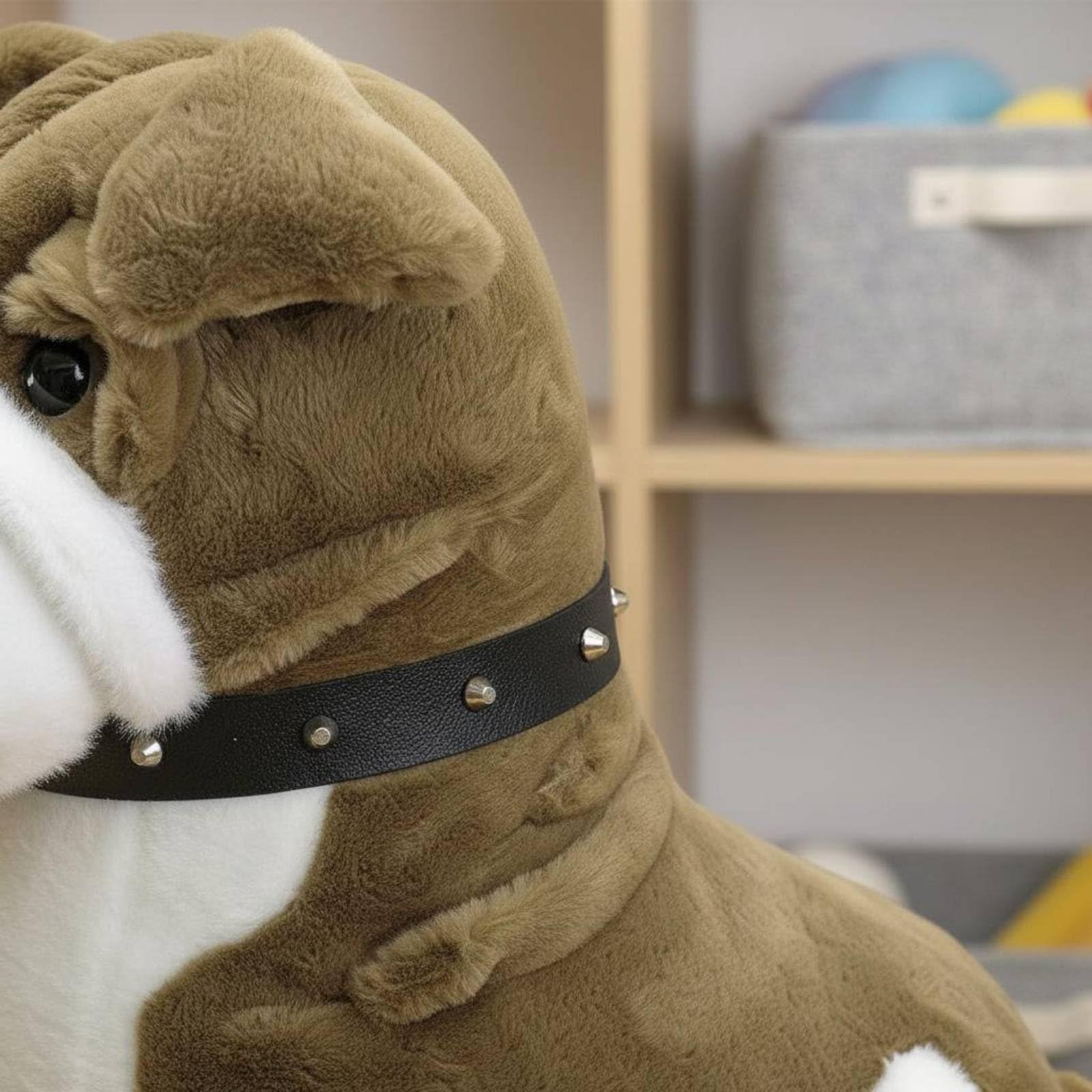 MagiDeal Muñeco Shar Pei de Peluche Perro Almohada Suave Cojín Juguete de Peluche con Detalles de y Pliegues Realistas Relleno PP Adecuado para Niños, Marrón, 70CM