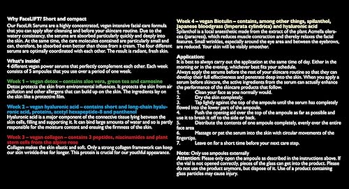 Miniatura 6 de BIOTULIN Facelift Ampollas 20 ampollas de suero  Sueros de desintoxicación hialurón colágeno y biotulina suero clarificante para el acné ácido