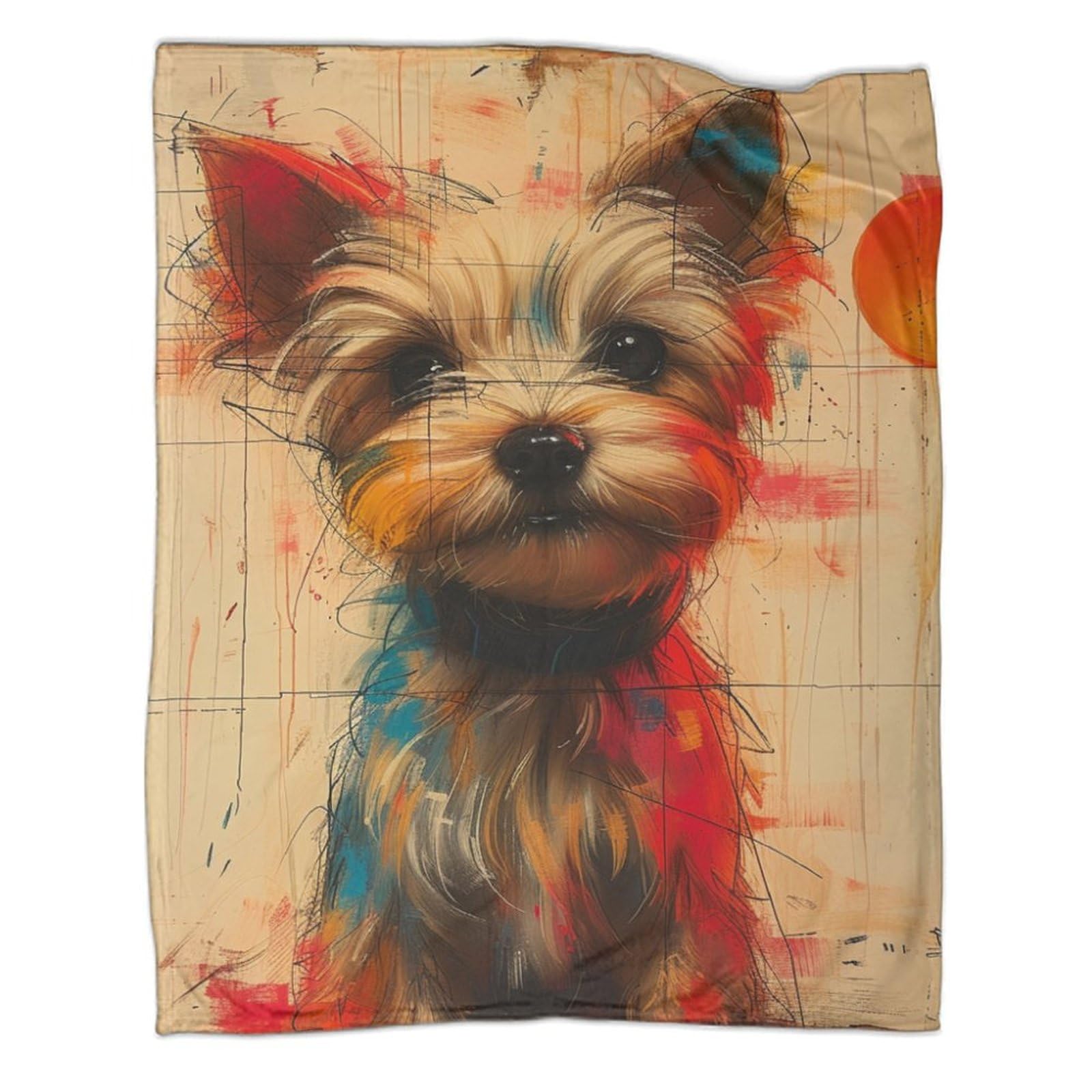 Couverture Yorkshire Terrier douce pour lit et canapé