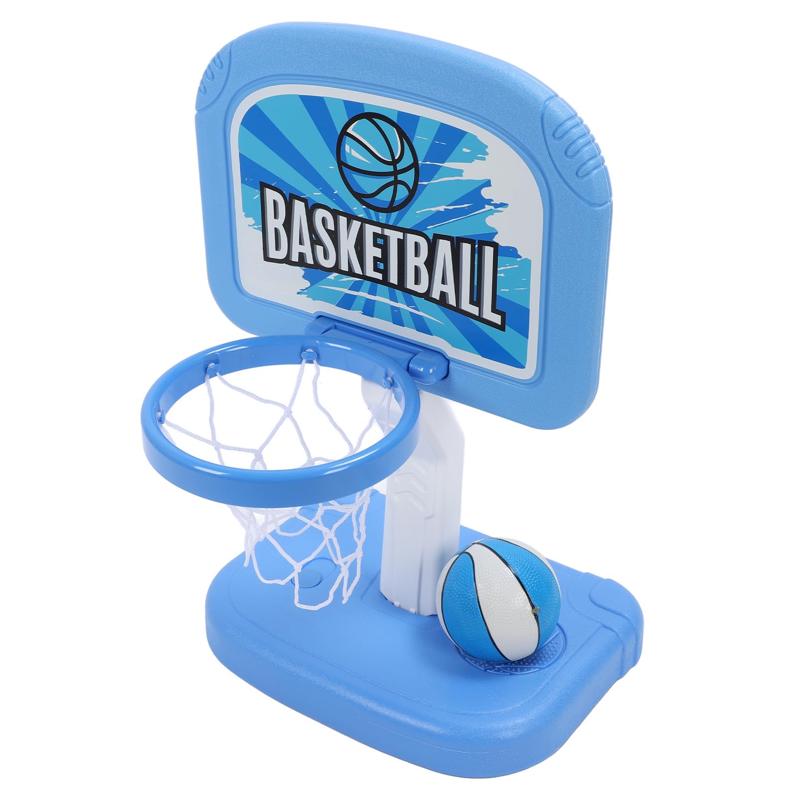 Juego de baloncesto interactivo en la piscina con canasta de baloncesto para piscina, altura ajustable para interior y exterior, incluye 2 bombas de pelota