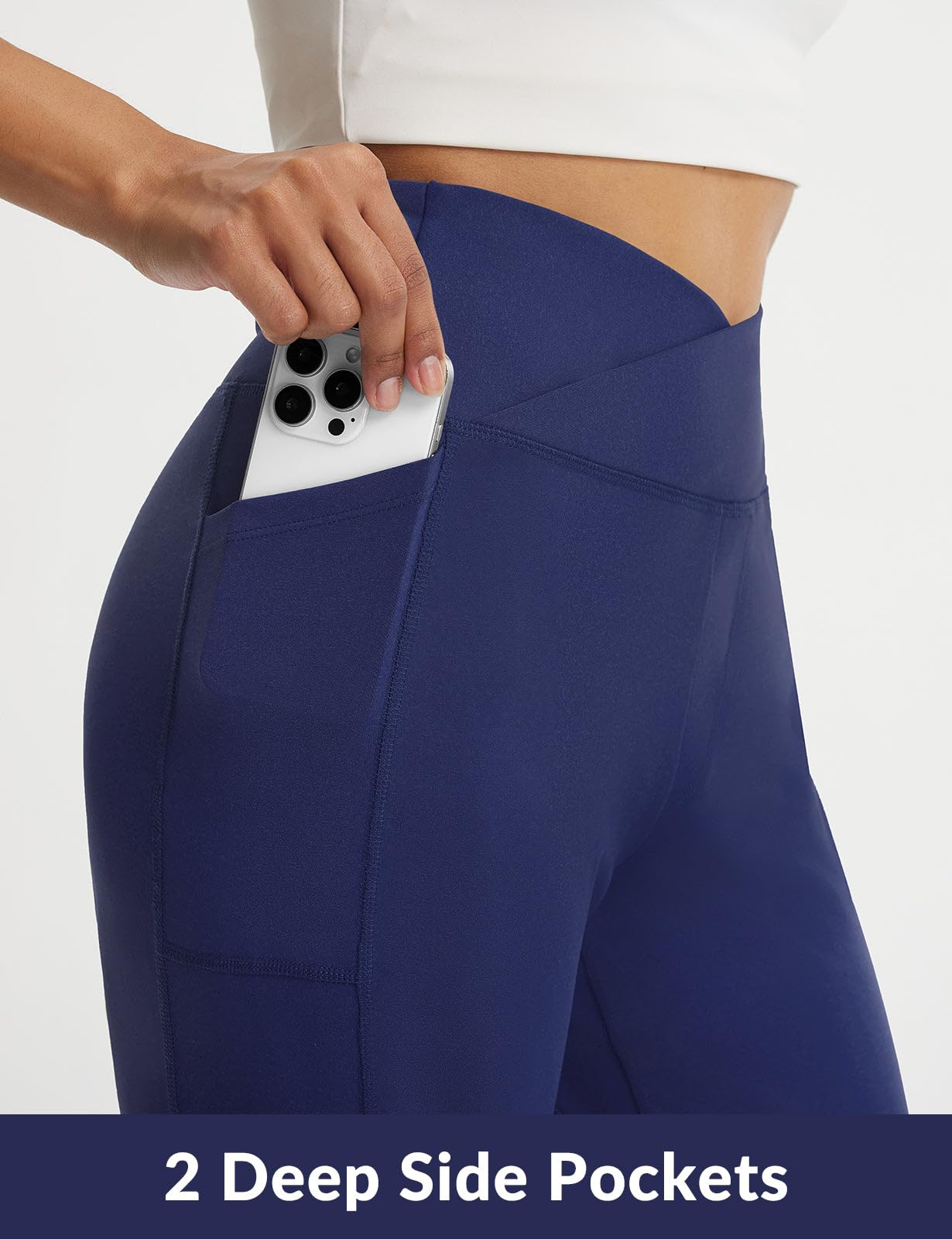 baleaf Bermudas largas para mujer con bolsillos, 9 pulgadas, longitud por encima de la rodilla, cintura alta, elástica, para caminar, atlética, casual, verano