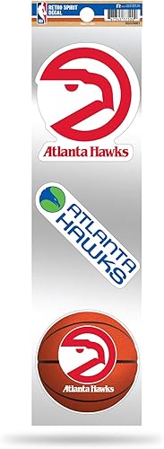 Miniatura 26 de Rico Industries NBA Basketball 3-Piece Retro Spirit Decals Retro Decal Set