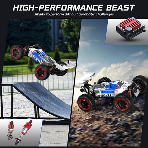 Miniatura 4 de Autos de control remoto sin escobillas 116, Max 62 mph todoterreno todo terreno, camión Monster Truck RC 4WD con control remoto de 2.4 GHz y 2