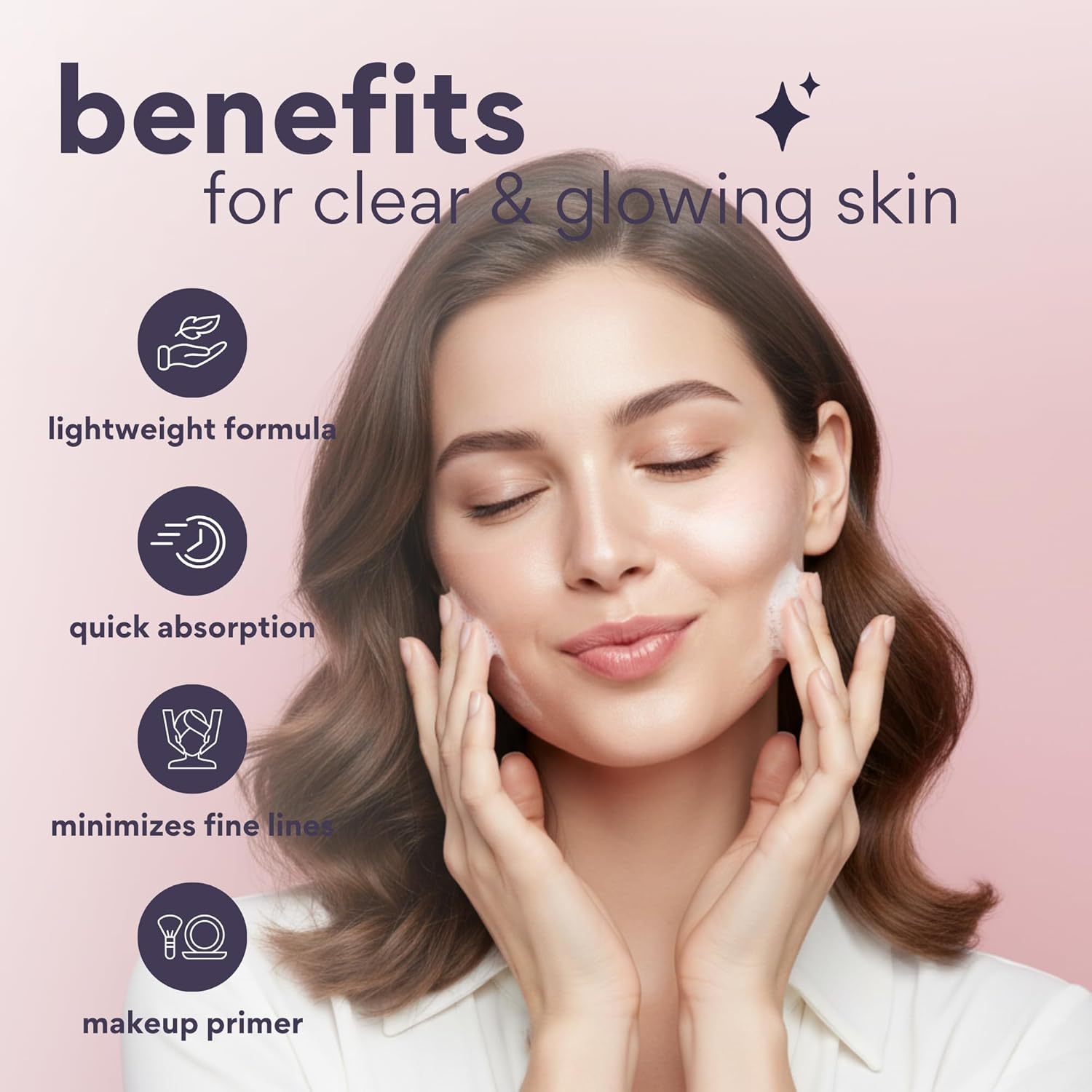 dearcloud Collagen Complex Foam Whip Essence – Anti Aging Collagen Support – Makeup Primer and Hydrating Primer – Collagen Moisturizer for Face (5 fl oz)