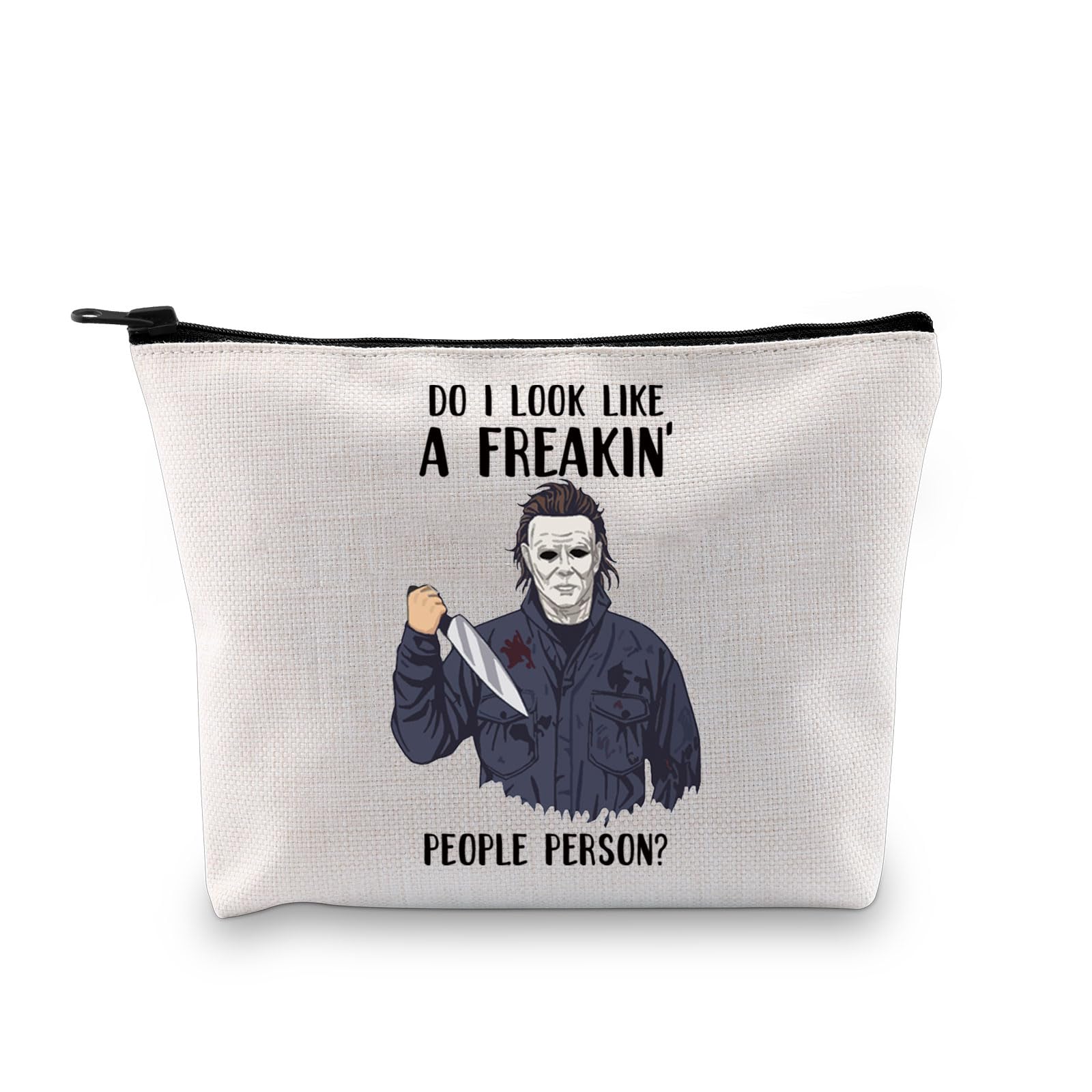 Gzrlyf Halloween Horrorr Movie Makeup Bag Movie Killers Gift Horrorr Chacracter Fans Zipperr Pouch