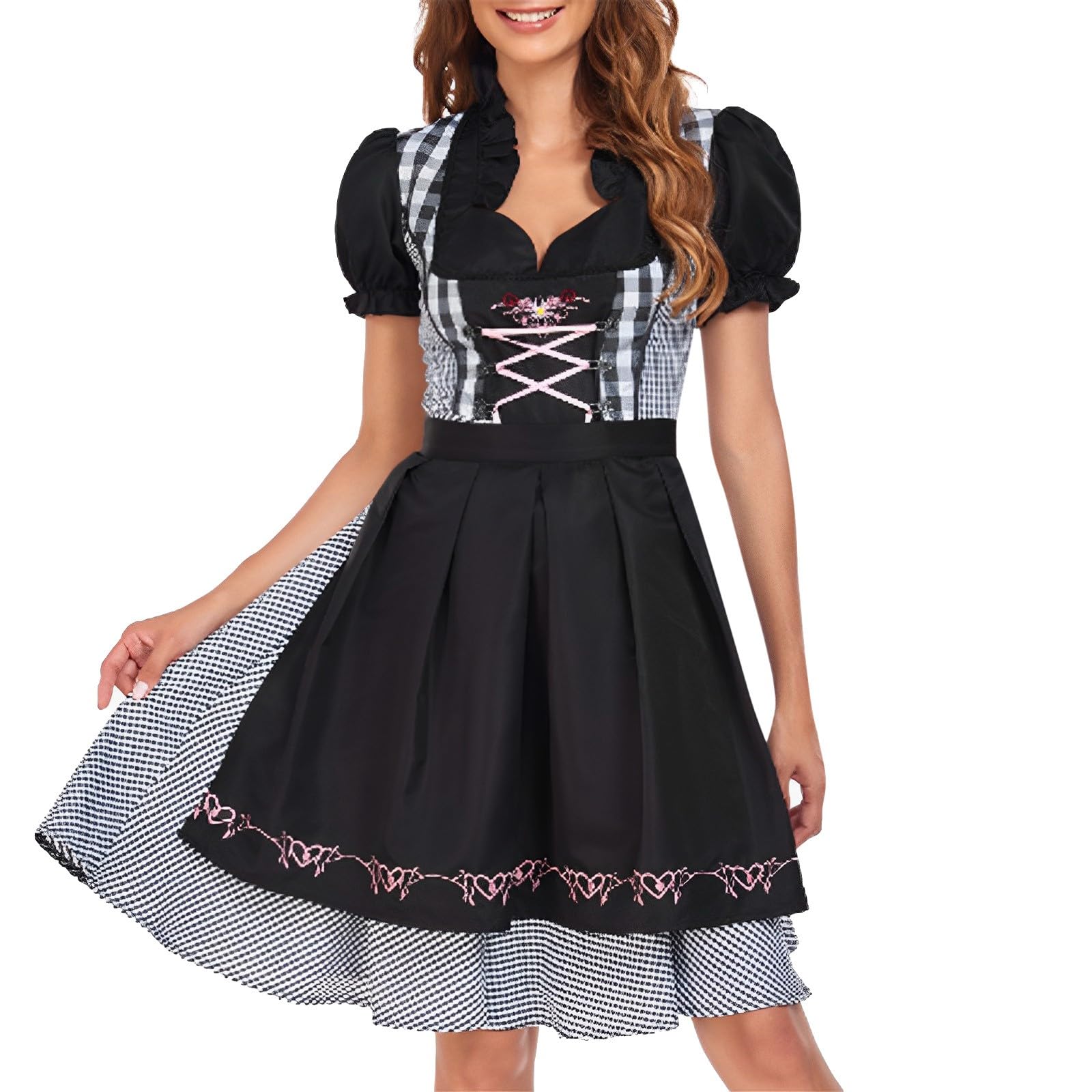 Womens Oktoberfest Fancy Dress German Beer Traditional Bavarnian Dress Puff  | Desertcart Gambia