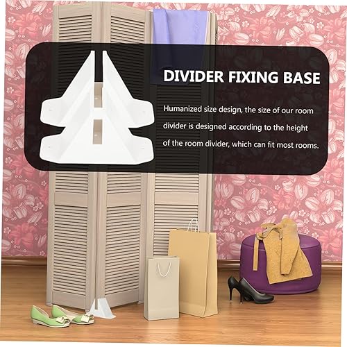 Miniatura 8 de STOBAZA 6 piezas de pantalla base de pantalla para valla divisor de oficina soporte plegable divisor base divisor base de madera base de partición