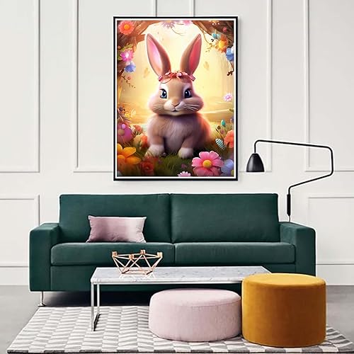 Miniatura 3 de Zariocy Kits de arte de diamantes 5D para adultos, cachorros, pintura de diamantes de bricolaje, arte de animales, flores redondas, taladro