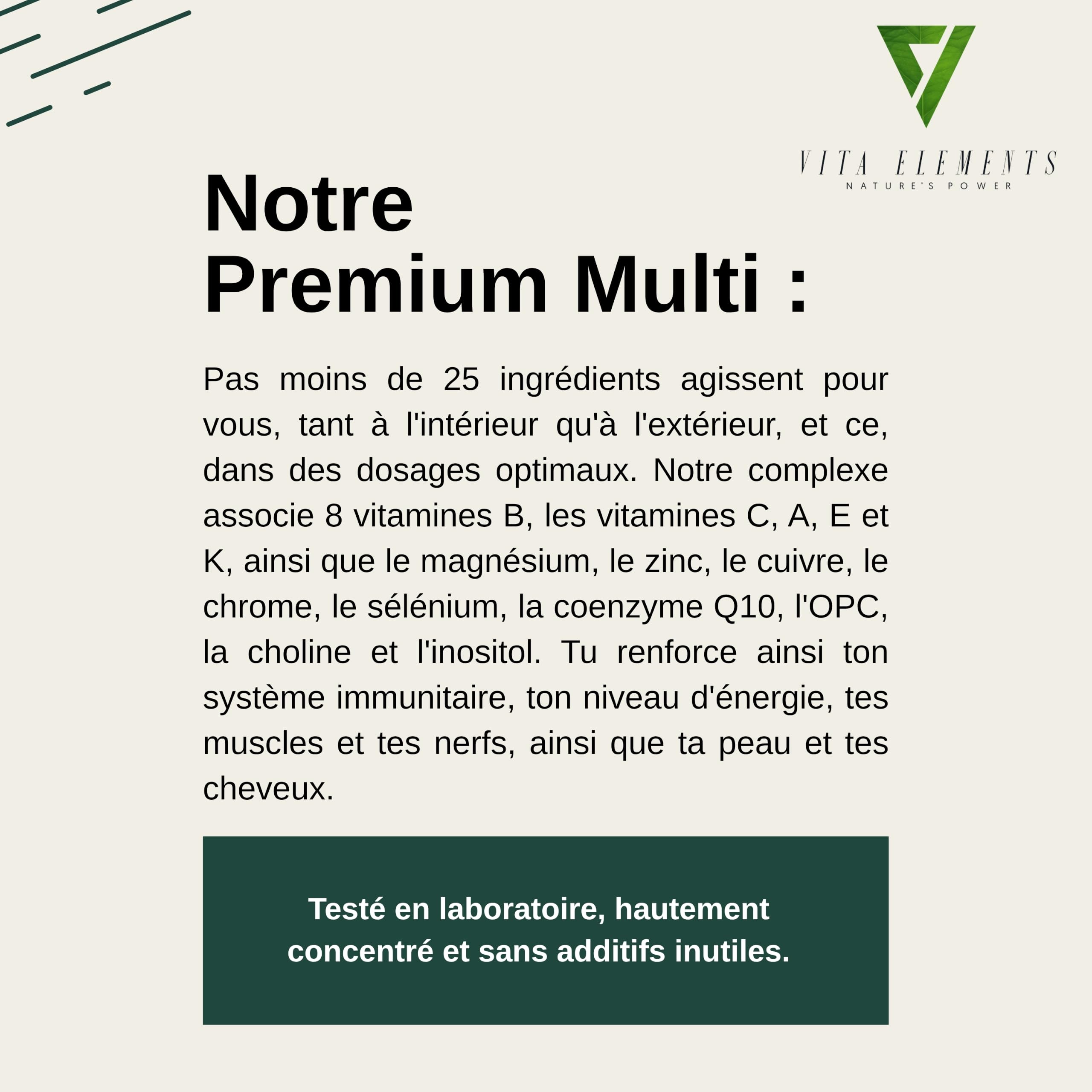 Vita Elements Complexe Multivitamines - 180 gélules - Lot de 3