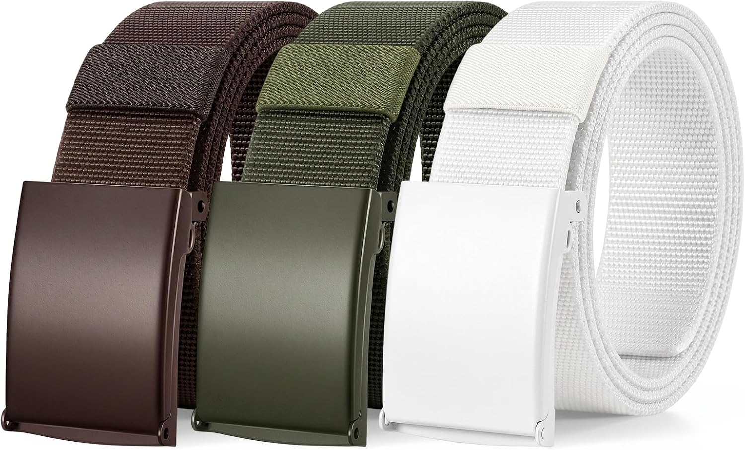 Men's Stretch Tactical Belt 1.5" Quick Release Flip Buckle 3-Pack