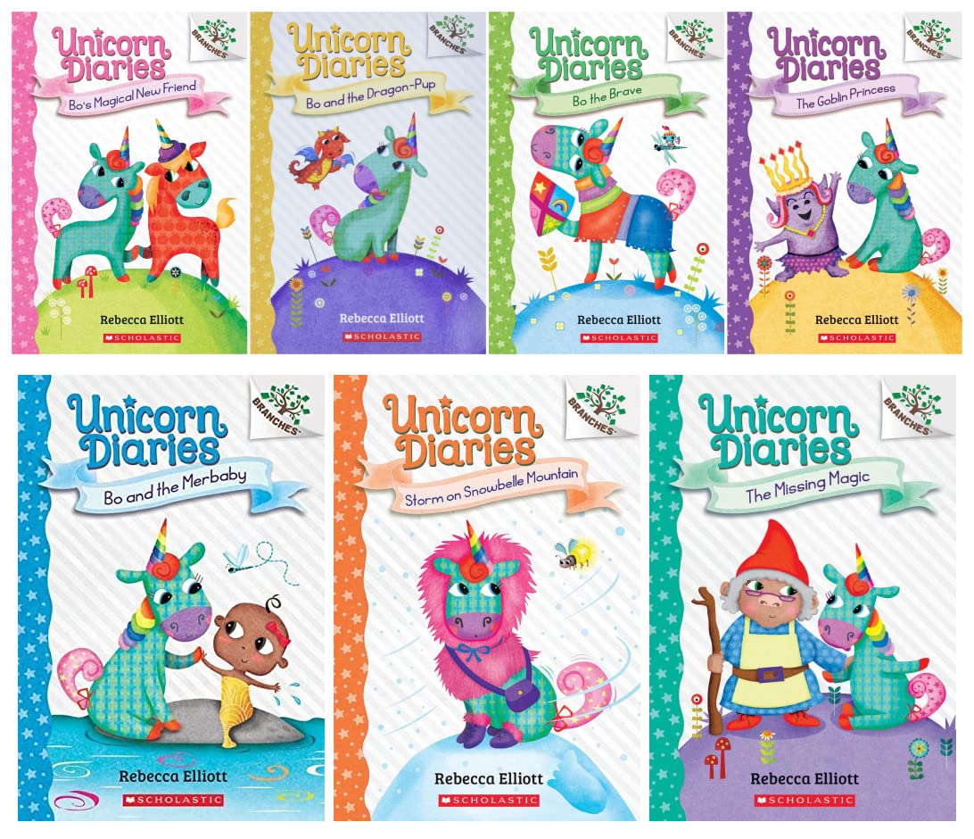 Unicorn Diaries Series 7 Books Set (Book 1 7) Rebecca Elliott