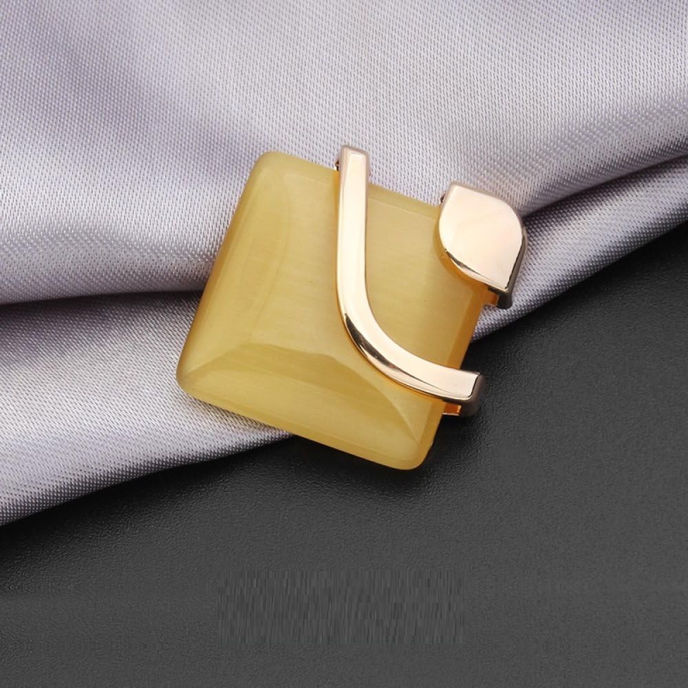 LIBERGA 10 Pcs Metal Buttons with Shank, Golden Edge Decorative, Fashion Square Sewing Buttons for Clothes, Cardigans, Coat, Craft Projects,Yellow,20mm