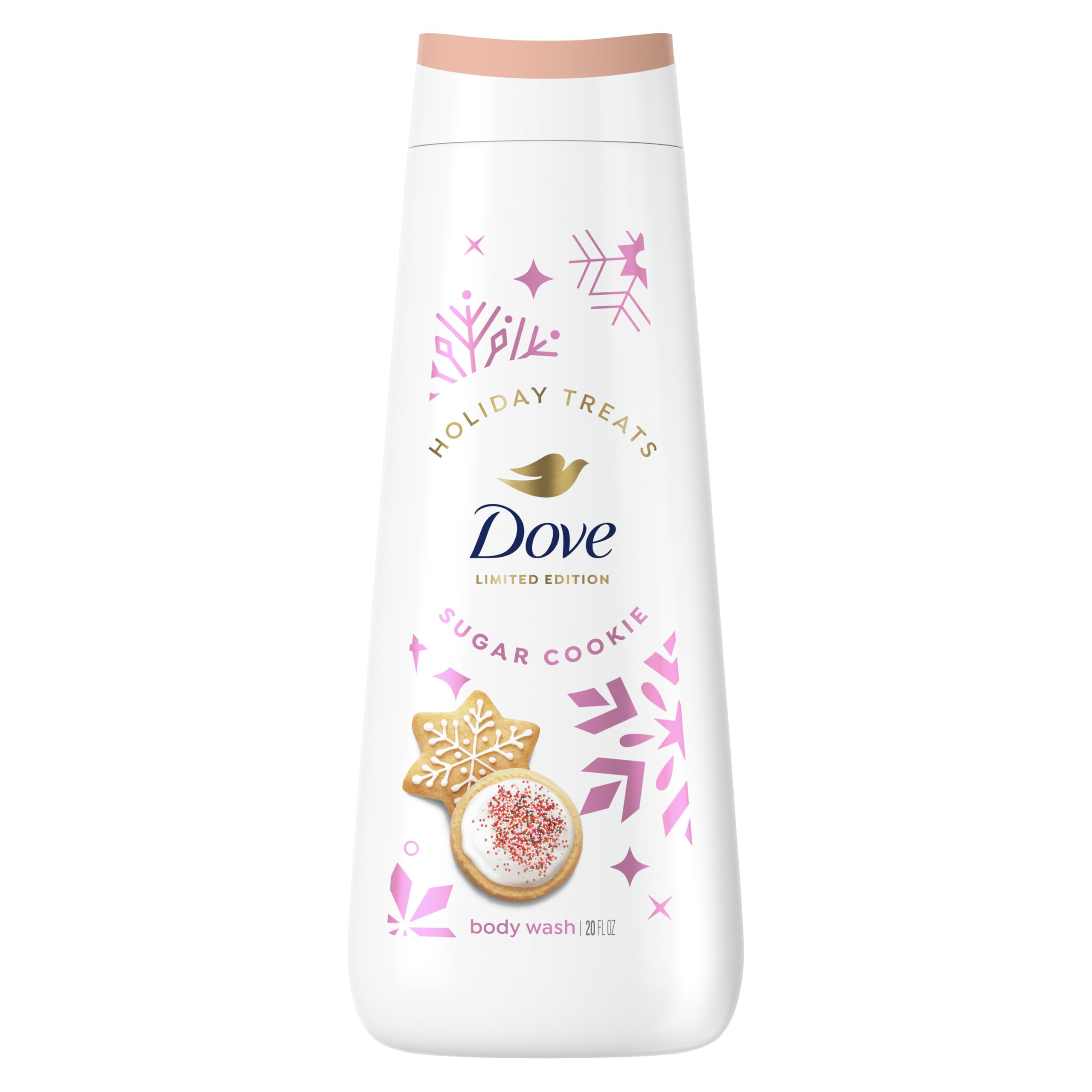 Dove Limited Edition Holiday Treats Body Wash Sugar Cookie Sprinkle for Deep Nourishment 20 fl oz