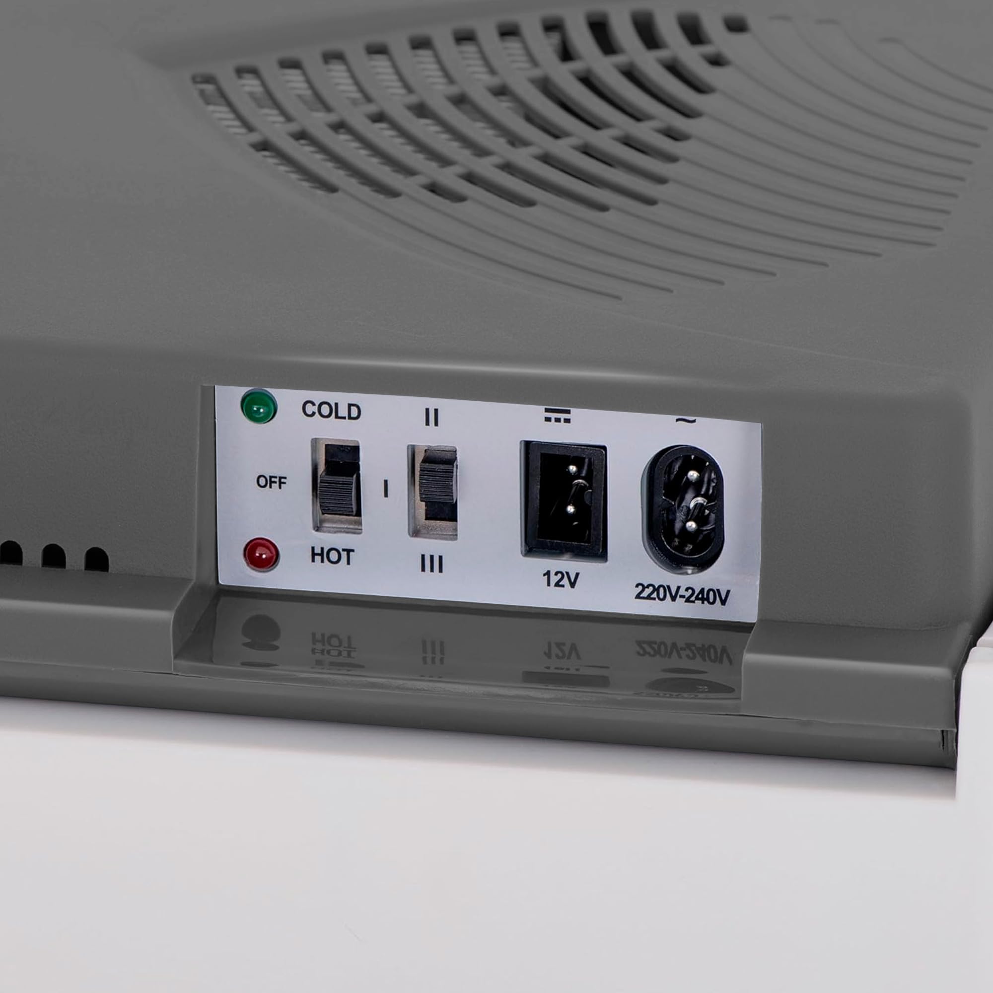 briebe Nevera Portátil Eléctrica de Viaje para Coche, Camping, 12V / 220V, Capacidad 28 litros, Refrigera, Mantiene el Calor, Modo Bajo Consumo