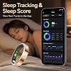 Anillo Inteligente para Mujer, Anillo de Fitness y Salud con Diamantes, Monitor de Ritmo Cardíaco y Sueño para Android iOS 7