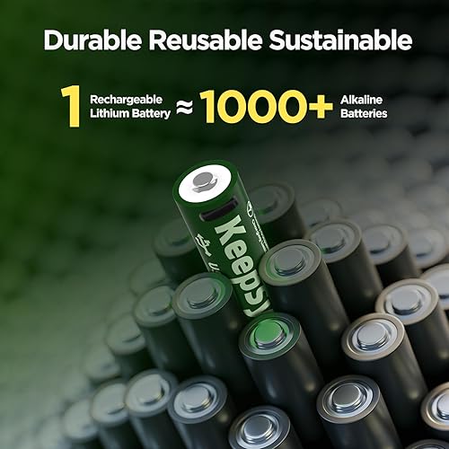 Miniatura 2 de Batería de litio recargable AA, salida constante de 1.5 V, recargable más de 1000 veces, carga rápida de 2 horas, protección inteligente integrada,