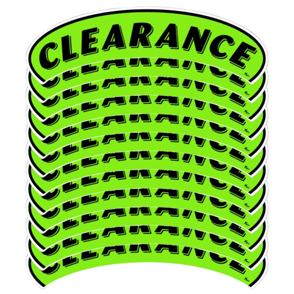 VERSA-TAGS Vinyl Highlights Eyebrow Adhesive Slogan Car Dealer Sticker, Green & Black