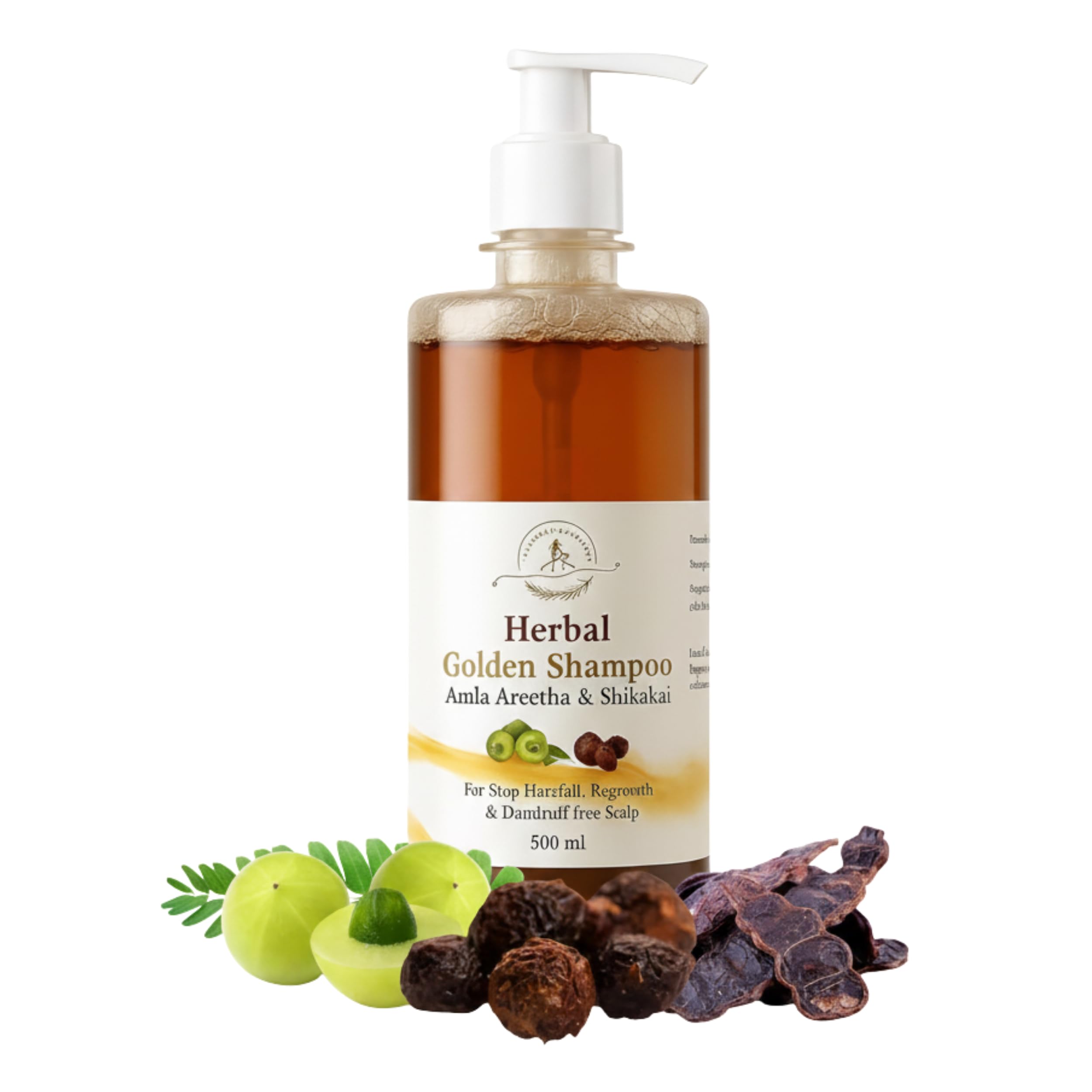 AK BLOOM BEAUTY & WELLNESS Herbal Golden Shampoo with Amla, Areetha & Shikakai – 500 ml | Anti Hair Fall, Dandruff Control & Hair Regrowth-image-31