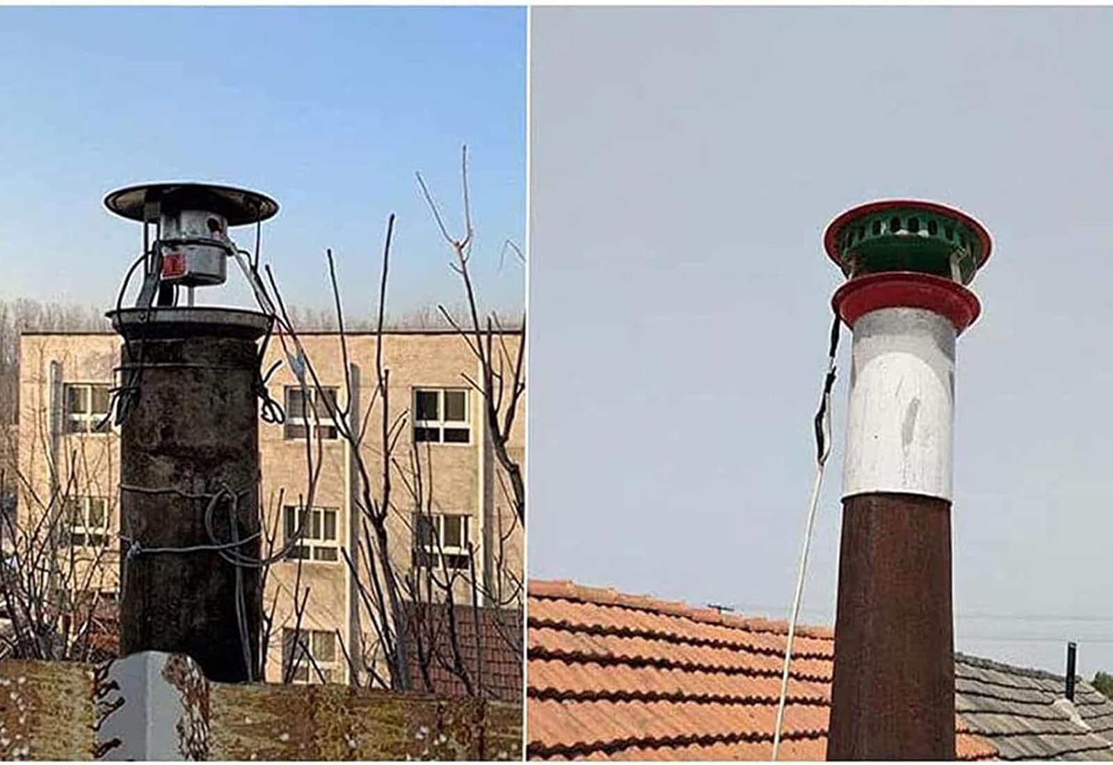 Wytwornica dymu do komina dachowego o mocy 60 W, wentylator wyciągowy do komina, wentylatory kominowe,9cm