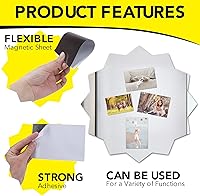 Vista 3 de DIYMAG Hojas magnéticas adhesivas, 4 x 6 pulgadas, paquete de 60 unidades, hojas magnéticas flexibles con adhesivo para manualidades, fotos