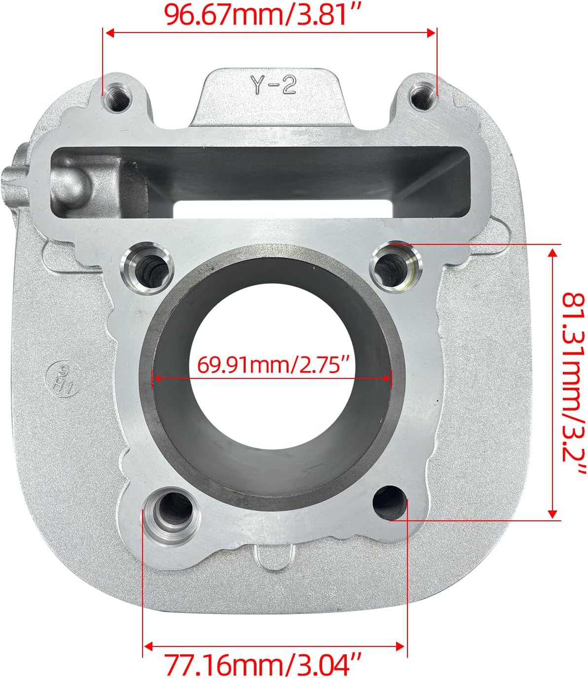 70mm Cylinder Piston Gasket Top End Rebuild Kit Compatible with Yamaha XT225 TTR225 TTR230