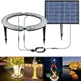 Solar Palm Tree Lights Outdoor, 12000 mAh & 32 LEDs Warm Light Outdoor Uplight Landscape Spotlights Solar Powered, Waterproof led Floodlights for Large Tree, Yard, Landscape, Garden
